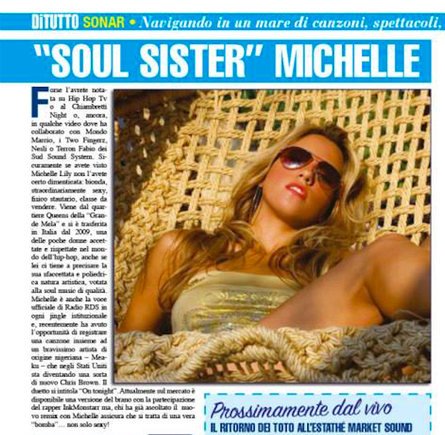 Michelle Lily in "DiTutto" - Named "Soul Sister"