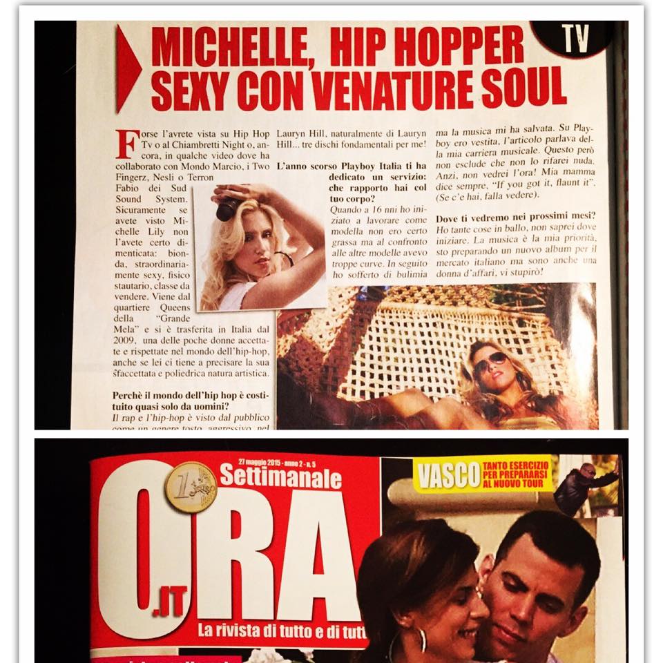 Michelle in Italy's "ORA" mag - "Hip Hopper sexy con venature soul"